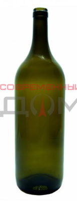 Бутылка стеклянная "Бордо" оливковая 0,75л /Челябинск/